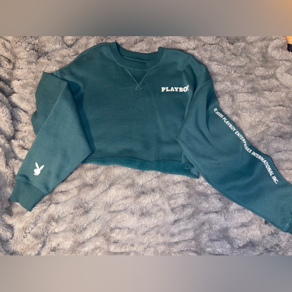 Cropped Playboy by pacsun crewneck sweater